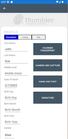 Play Thumbies Print Capture as an online game Thumbies Print Capture with UptoPlay