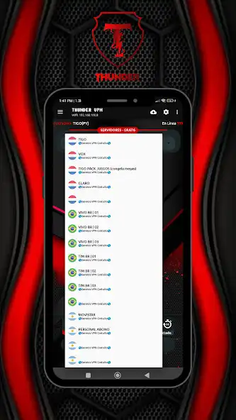 Play Thunder VPN: Multi countries as an online game Thunder VPN: Multi countries with UptoPlay