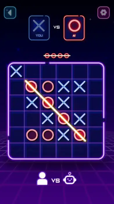 Play Tic Tac Toe - 2 Player XO as an online game Tic Tac Toe - 2 Player XO with UptoPlay