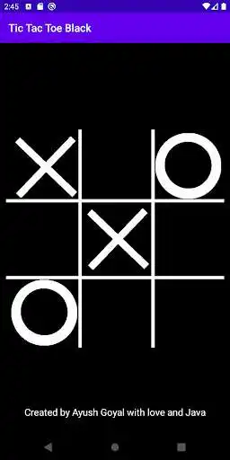 Play Tic Tac Toe Black as an online game Tic Tac Toe Black with UptoPlay