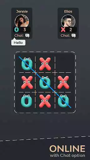 Play Tic Tac Toe Emoji - Online  Offline as an online game Tic Tac Toe Emoji - Online  Offline with UptoPlay