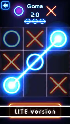Play Tic Tac Toe glow - Puzzle Game as an online game Tic Tac Toe glow - Puzzle Game with UptoPlay