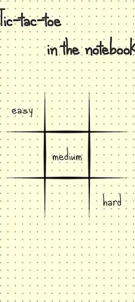 Play Tic-tac-toe in notebook as an online game Tic-tac-toe in notebook with UptoPlay