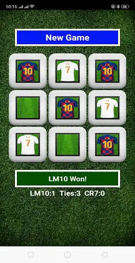 Play Tic Tac Toe Meesi v Ronaldu as an online game Tic Tac Toe Meesi v Ronaldu with UptoPlay