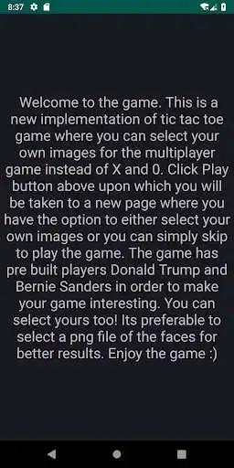 Play Tic Tac Toe : Trump vs Sanders as an online game Tic Tac Toe : Trump vs Sanders with UptoPlay