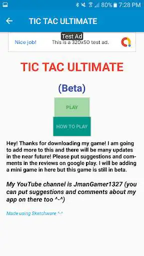 Play TIC TAC ULTIMATE (BETA) as an online game TIC TAC ULTIMATE (BETA) with UptoPlay