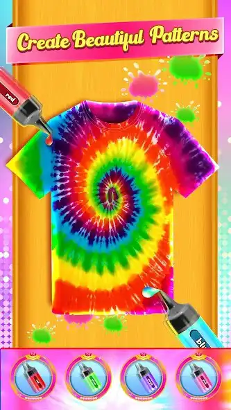 Play Tie Dye T-shirt Design Game as an online game Tie Dye T-shirt Design Game with UptoPlay