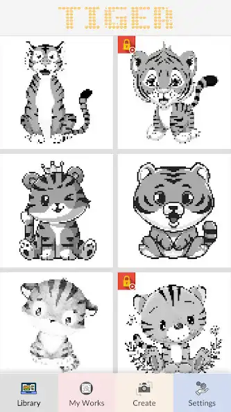 Play Tiger Art of Pixel  and enjoy Tiger Art of Pixel with UptoPlay