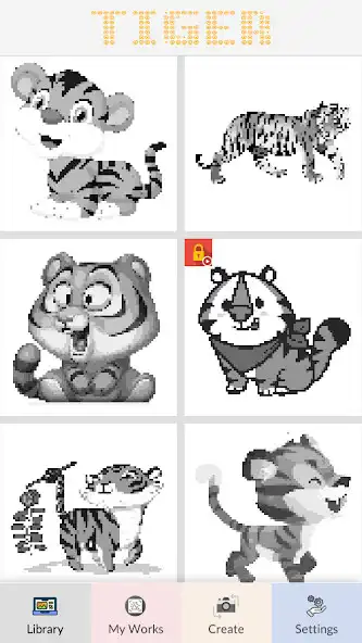 Play Tiger Art of Pixel as an online game Tiger Art of Pixel with UptoPlay