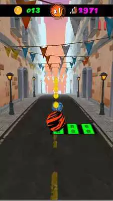 Play Tiger Ball Rolling Rush Sky