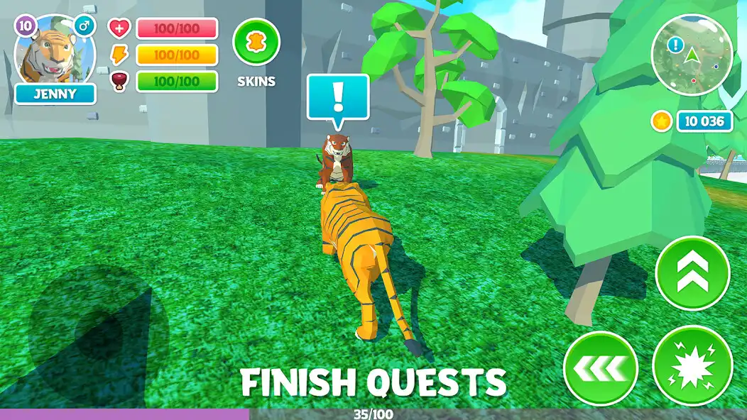 Play Tiger Family Simulator as an online game Tiger Family Simulator with UptoPlay