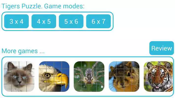 Play Tiger Puzzles.