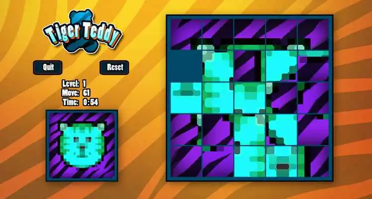 Play Tiger Teddy Slide Puzzle