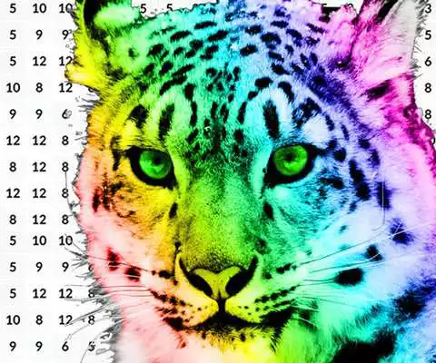 Play Tiger  Wolf Color By Number: Animal Pixel Art