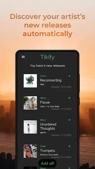 Play Tikify: discover new music  and enjoy Tikify: discover new music with UptoPlay