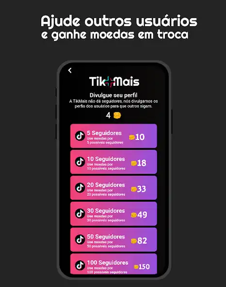 Play TikMais - Ganhar Seguidores as an online game TikMais - Ganhar Seguidores with UptoPlay