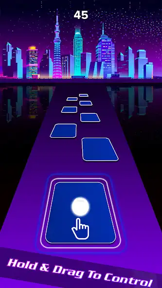 Play Tiles Dancing Ball Hop as an online game Tiles Dancing Ball Hop with UptoPlay