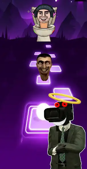 Play Tiles Hop: Skibidi Vs tv man as an online game Tiles Hop: Skibidi Vs tv man with UptoPlay