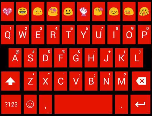 Play Tiles Red Emoji Keyboard