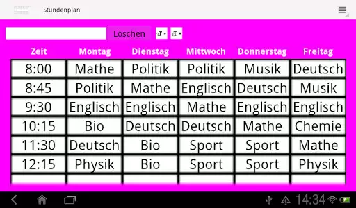 Play Timetable