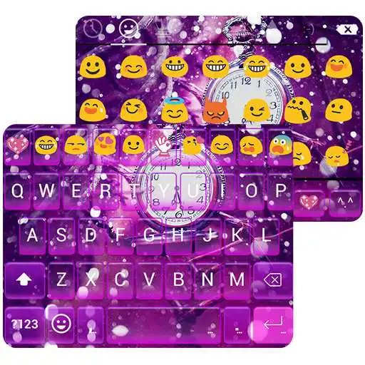 Run free android online Time Zone Emoji Keyboard Theme APK