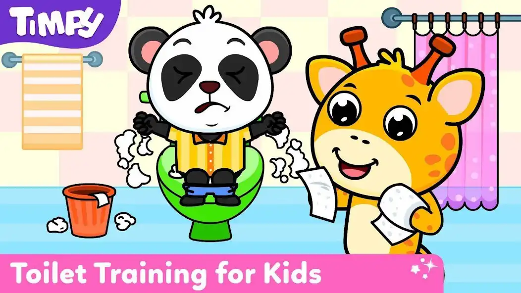 Play Timpy Kids Brush, Bath  Potty as an online game Timpy Kids Brush, Bath  Potty with UptoPlay