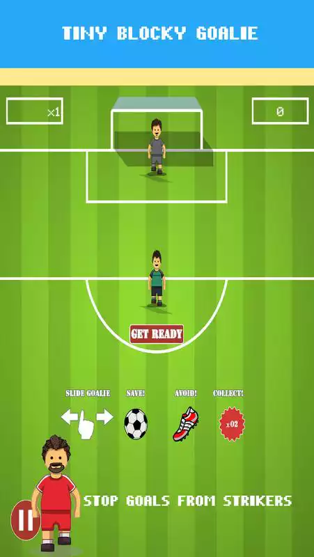 Play Tiny Blocky Goalie - Football