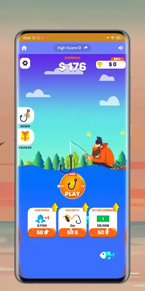 Play Tiny Fishing as an online game Tiny Fishing with UptoPlay