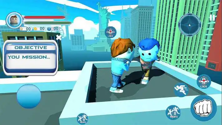 Play Tiny Hero Fighter: Roof Fighting