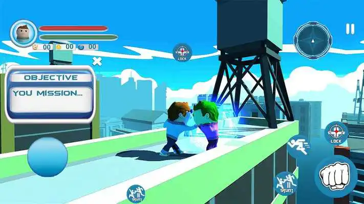 Play Tiny Hero Fighter: Roof Fighting