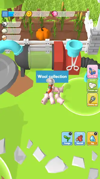 Play Tiny Sheep:Idle Wool Tycoon as an online game Tiny Sheep:Idle Wool Tycoon with UptoPlay