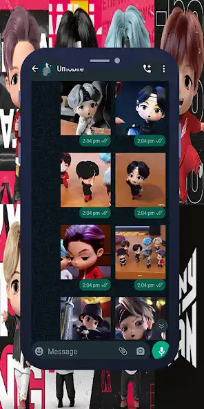 Play TinyTAN Animated WASticker  and enjoy TinyTAN Animated WASticker with UptoPlay