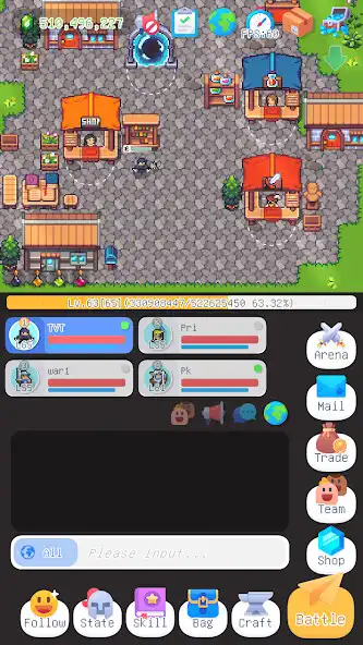 Play TinyWorld-Pixel art MMOGame as an online game TinyWorld-Pixel art MMOGame with UptoPlay