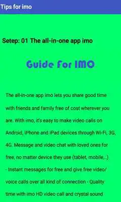 Play Tips For IMO free video calls Play Tips For IMO free video calls