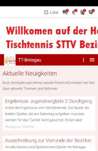 Play Tischtennis Bezirk Breisgau  and enjoy Tischtennis Bezirk Breisgau with UptoPlay