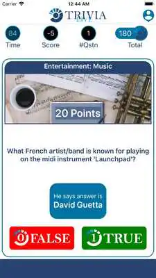 Play TLTF Trivia Live True/False