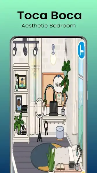 Play Toca Boca Aesthetic Bedroom as an online game Toca Boca Aesthetic Bedroom with UptoPlay
