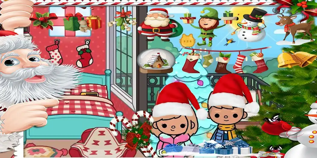 Play tocaboca christmas wallpaper  and enjoy tocaboca christmas wallpaper with UptoPlay