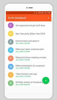 Play To Do 2018- Task List  Color Notes