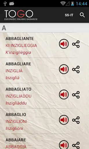 Play TOGO: Italiano - Sassarese as an online game TOGO: Italiano - Sassarese with UptoPlay