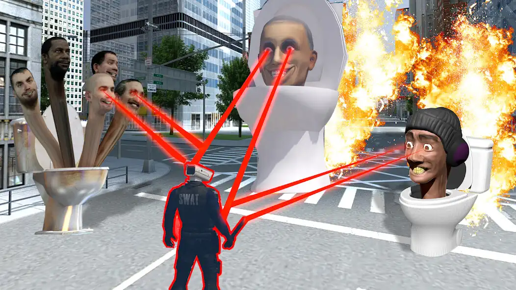 Play Toilet Fighting Toilet Monster  and enjoy Toilet Fighting Toilet Monster with UptoPlay