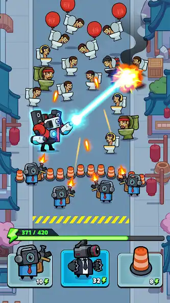 Play Toilet Fight: Police vs Zombie as an online game Toilet Fight: Police vs Zombie with UptoPlay