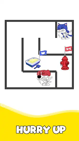 Play Toilet Maze: Cat  Dog Puzzle  and enjoy Toilet Maze: Cat  Dog Puzzle with UptoPlay