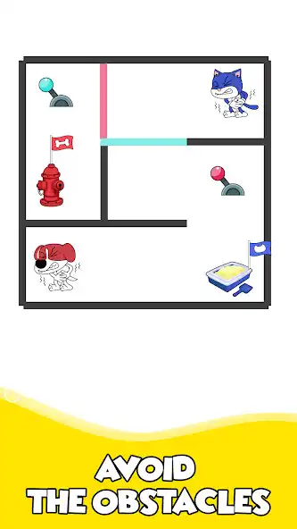 Play Toilet Maze: Cat  Dog Puzzle as an online game Toilet Maze: Cat  Dog Puzzle with UptoPlay