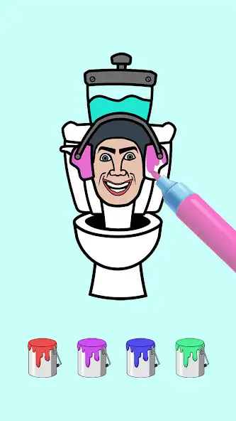 Play Toilet Paint: Monster Color  and enjoy Toilet Paint: Monster Color with UptoPlay