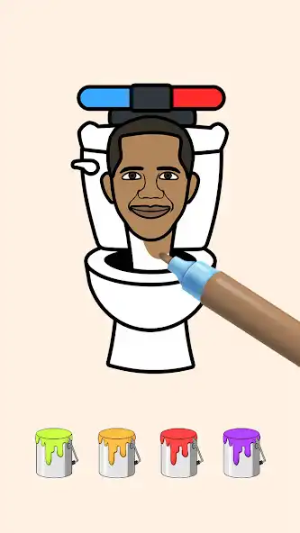 Play Toilet Paint: Monster Color as an online game Toilet Paint: Monster Color with UptoPlay