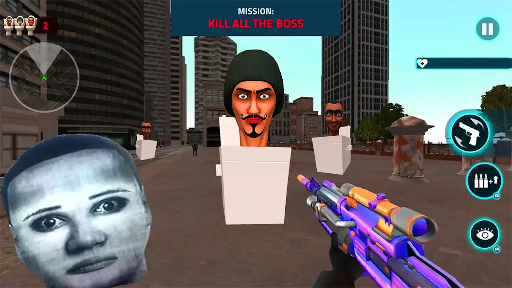 Play Toilet Skibidi: Mafia City as an online game Toilet Skibidi: Mafia City with UptoPlay