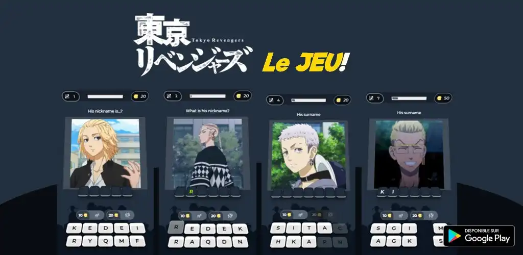 Play Tokyo Revengers Quiz Game!  and enjoy Tokyo Revengers Quiz Game! with UptoPlay