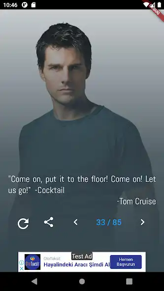 Play Tom Cruise Quotes  and enjoy Tom Cruise Quotes with UptoPlay