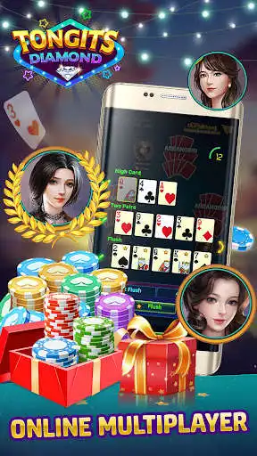 Play Tongits Diamond - Pusoy Online as an online game Tongits Diamond - Pusoy Online with UptoPlay